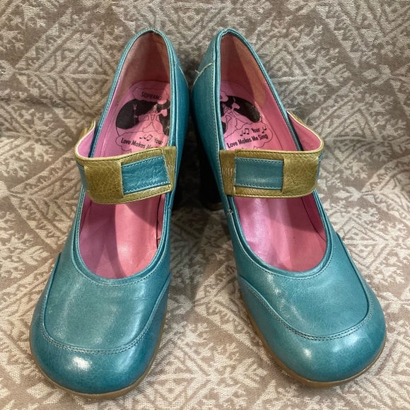 John Fluevog Shoes - JOHN FLUEVOG Sz  10 Sopranos Katia Square Toe 3” Heels Shoes
